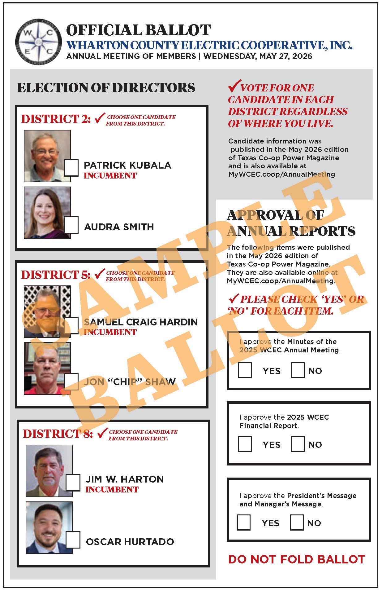 Sample Ballot